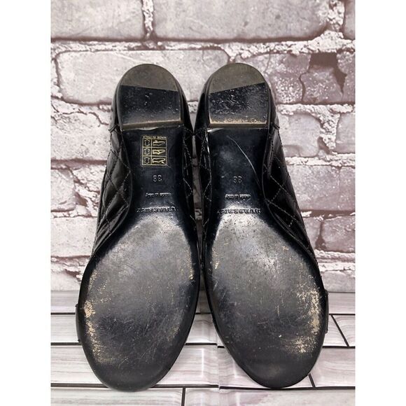 Burberry Black Patent Leather Quilted Buckle Strap Ballet Flats Women Sz 36EU/6M - Picture 16 of 16